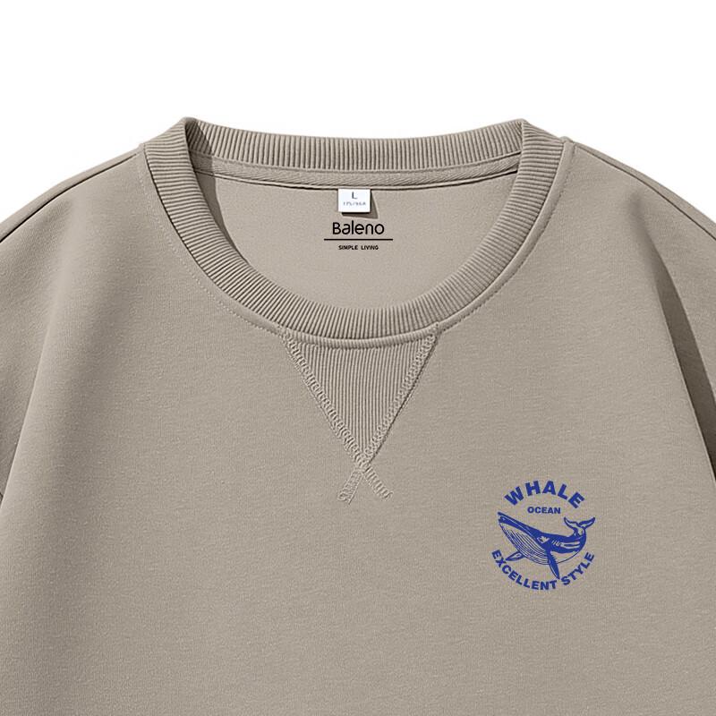 Baleno Men's 2025 Autumn Loose Fit Graphic Knit Sweatshirt