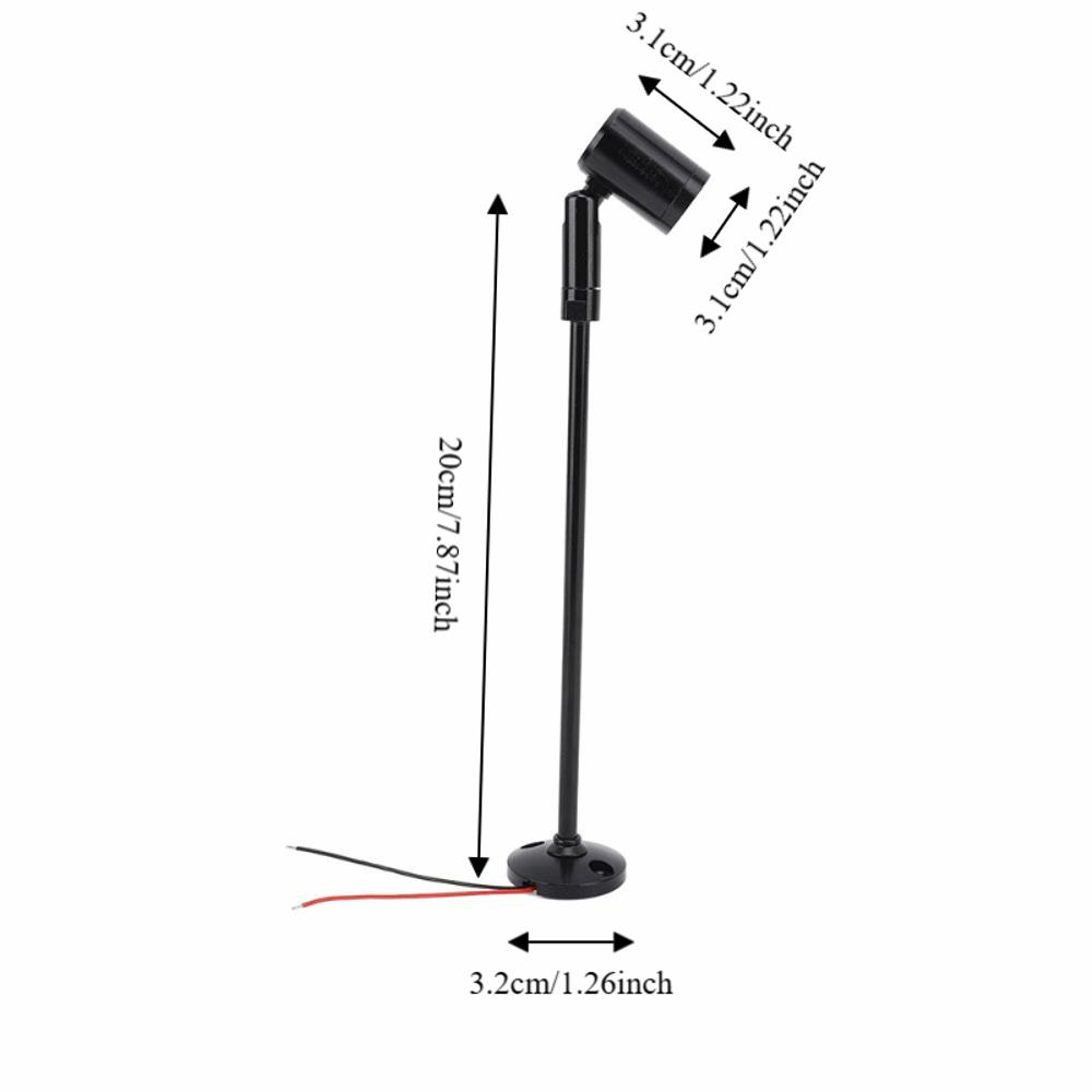 2 Pack DC12V LED Mini Spotlight Aluminum Body Upright Mini Spotlight Plants Display
