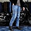 Men's Vintage Kevlar Motorcycle Jeans - Elastic, Fall-Resistant Riding Pants