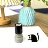 Cute Black Cat Stamp Set Self-Inking Light-Sensitive Stamps for Notebooks Cards Planners Creative DIY Craft Tool for Kids Adults Teacher