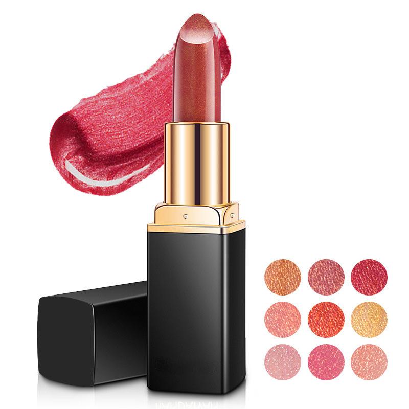 Gouden Lippenstift Nieuwe Mode Waterdichte Matte Lippenstift Langdurige Sexy Lip Stick Zeemeermin Shimmer Lippenstift Luxe Make-up Cosmetische
