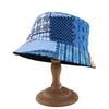 Bucket Hat Color Matching Printing Double-Sided Basin Hat Four-Season Sunshade Sunscreen Casual Hat Female Tide
