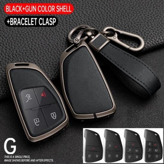 1Pc Zinc Alloy Remote Key Fob Cover Case For Chevy Suburban Silverado Tahoe