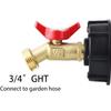 Brass Hose Bib Valve Brass Water Spigot 1/2 Inch NPT Male Inlet 3/4 Inch GHT Male Outlet Garden Hose Adapter for Home