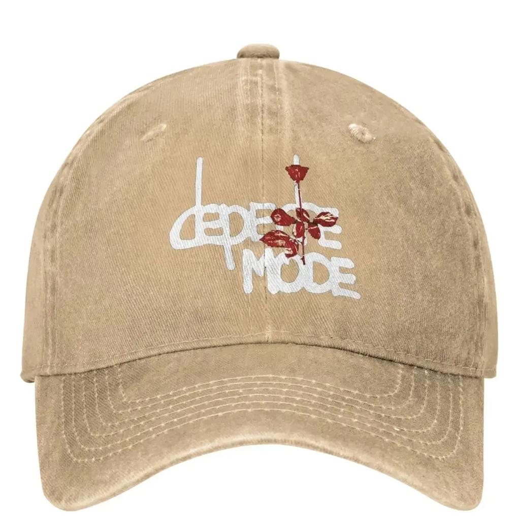 Unisex Women Red Mode Flowers Depeche Modes Rock Band Baseball Cap Vintage Distressed Denim Sun  Adjustable