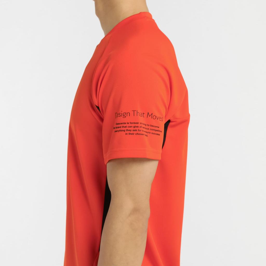 DESCENTE Short Sleeve Volleyball Easy to Move Raglan for Men and Club Activities OR00 Shirt, Moisture-Wicking, Quick-Drying, Breathable, in, Sleeves,