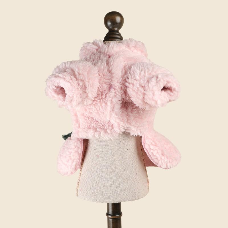 Pet Circle Dog Sweater Small Breed Puppies Soft Fleece Embroidered Letter Dress Pink