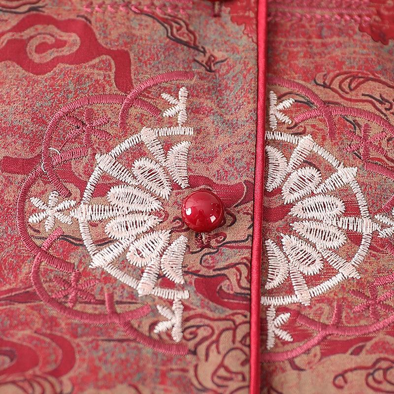 Summer Clothing for The Elderly Short-sleeved Fashionable Ladies' Traditional Chinese Style Suit Two-piece Suit