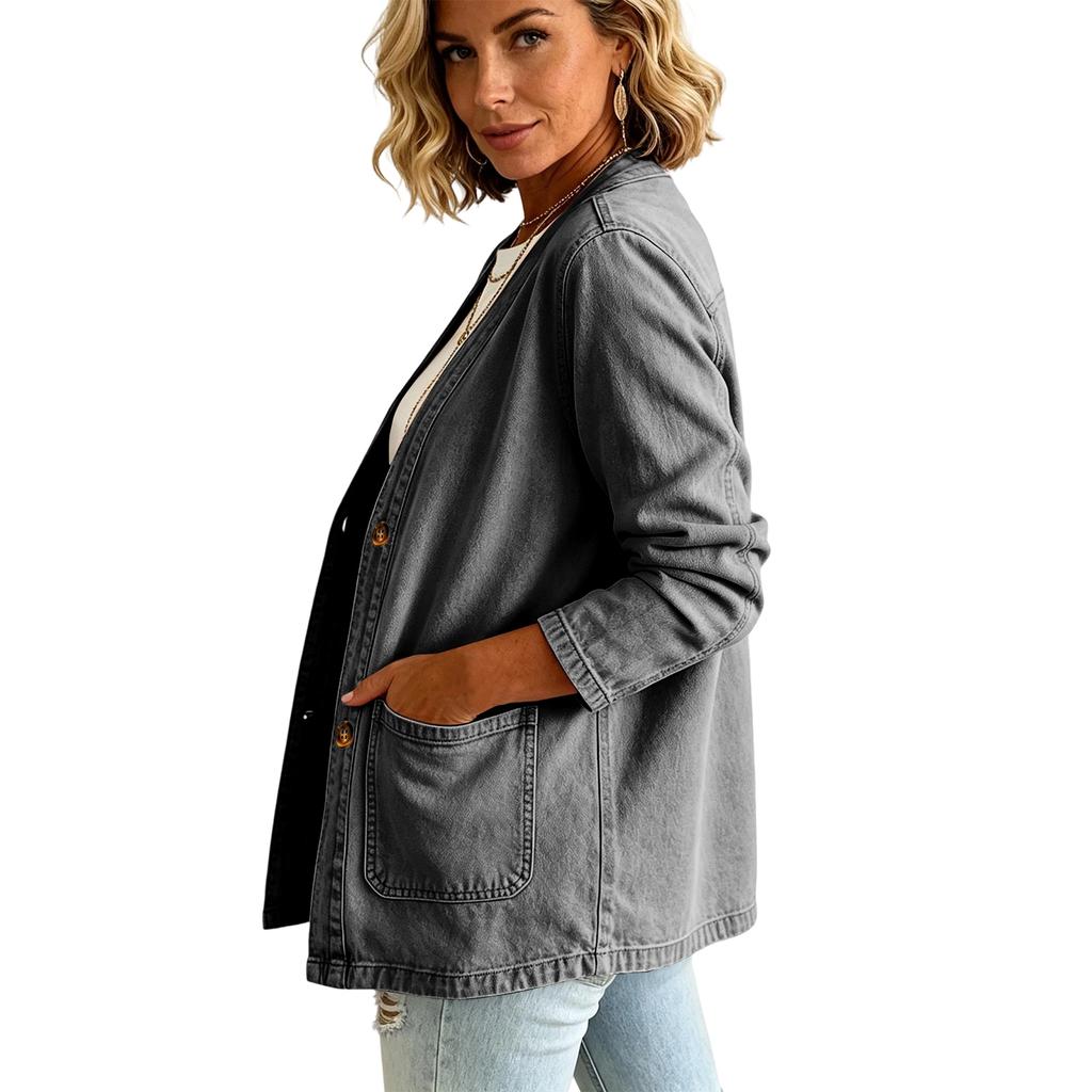 Women's Casual Denim Cardigan Jacket