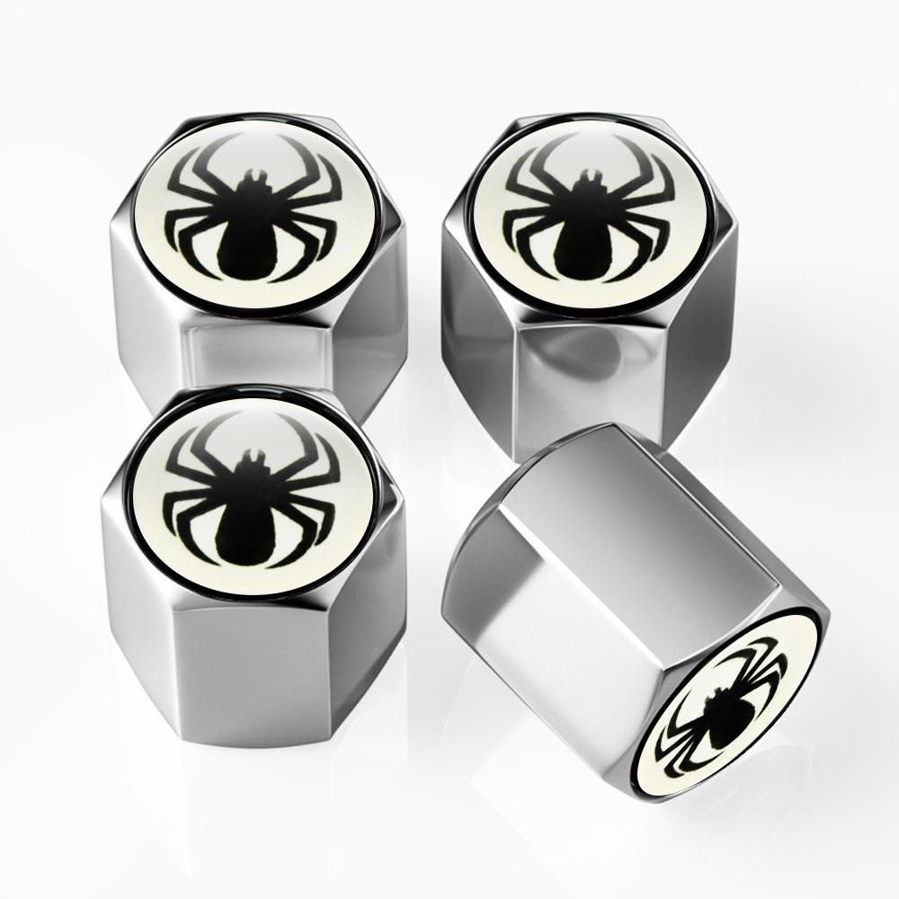 Car Air Valve Stem Caps Car Accessories For Toyota Suzuki Mazda Ford 4PCS Spider Flag Car Wheel Air Cover Dust Proof