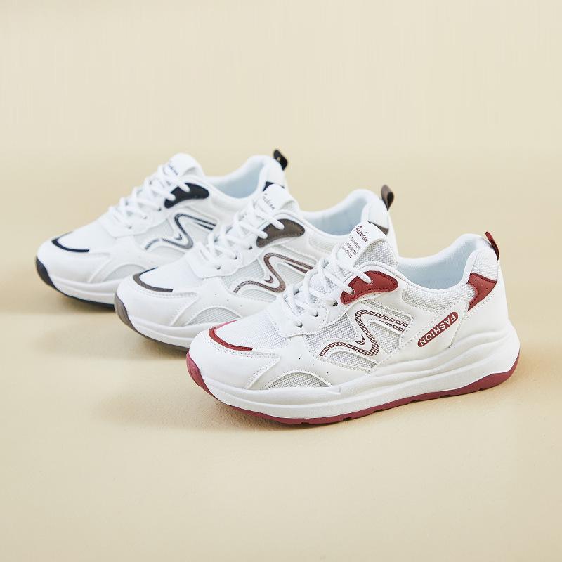 Dámské běžecké tenisky nazouvací lehké robustní platformové tenisky pro ženy pohodlné ležérní vycházkové boty šněrovací prodyšné tenisové tenisky