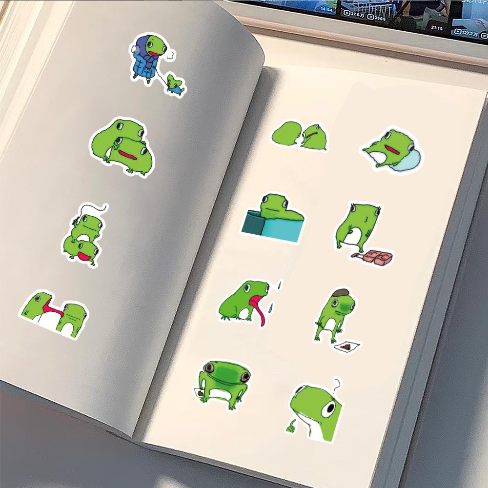 80Pcs Funny Frogs Graffiti Stickers Cute Animal Cartoon Decal Diy Notebook Phone Guitar Scraphbook Waterproof Sticker Kid Toys