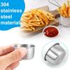 1Pcs Sauce Dipping Bowl Stainless Steel Dipping Cups Sauce Dishes 45/55ml Mini Seasoning Cups for Soy, BBQ, Sushi, Party