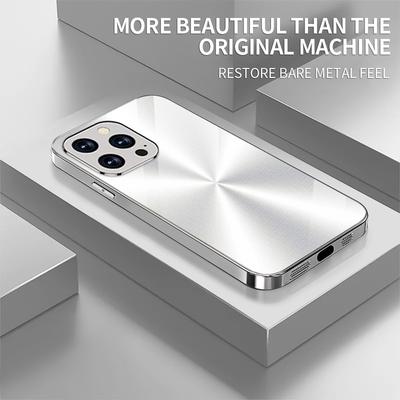 Srebrne tło z fakturą wzór drukowany modny popularny galwanizowany design Dla iphone 17 16 15 14 13 12 11 Pro Promax Plus