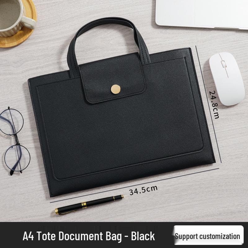 Großvolumige A4 Leder Aktentasche - Multifunktionale Business Büro Mappe