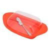 BoatShaped   Dish with Lid Food Grade PP   Cutting Box for Chess Home Kitchen(Red )