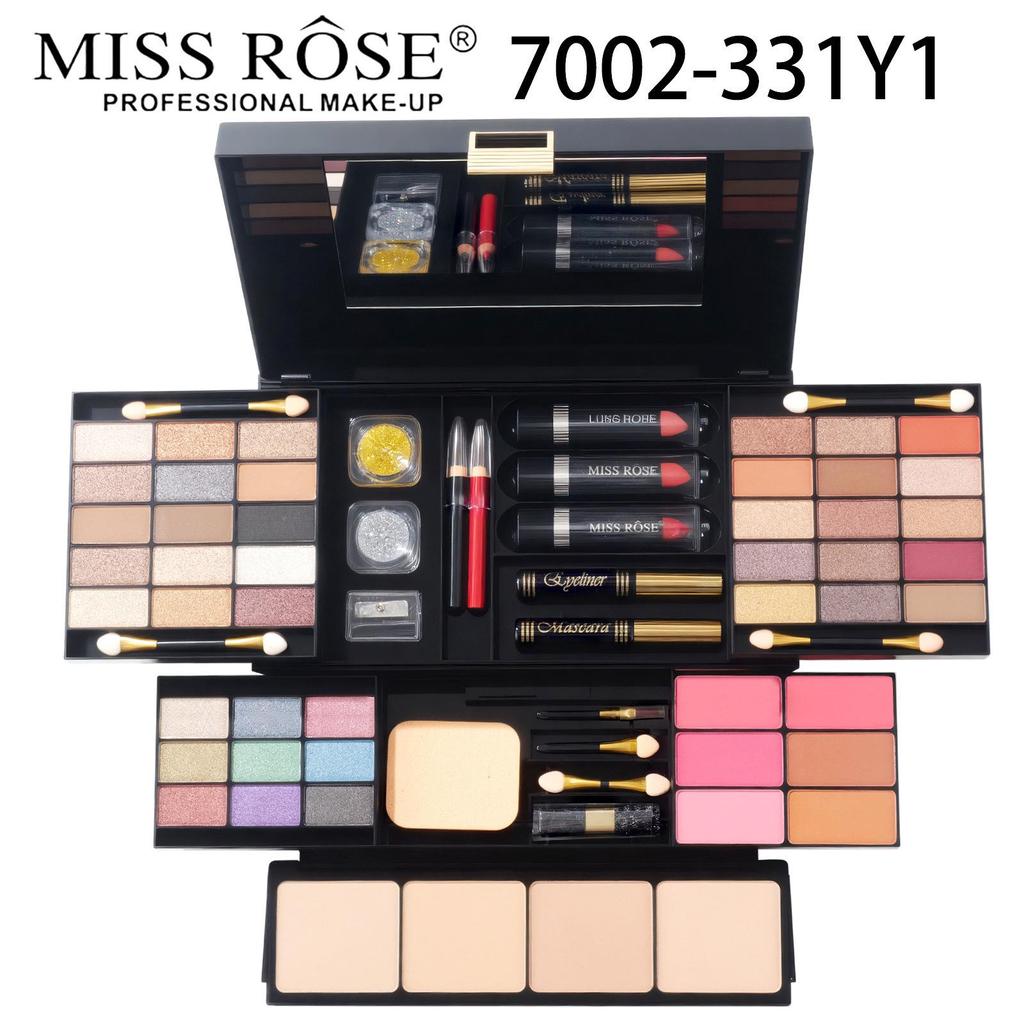 Set de Paleta de Maquillaje MISSROSE: Sombra de ojos, Brillo de labios, Pintalabios, Colorete, Corrector, Iluminador y Polvos.