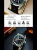 Men's High-End Hollow Flywheel Mechanical Watch - Automatic, Waterproof, Luminous, Moon Phase, Multifunction.