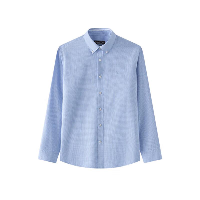 Marc O'Polo Men's Loose-Fit Cotton Houndstooth Long-Sleeve Shirt