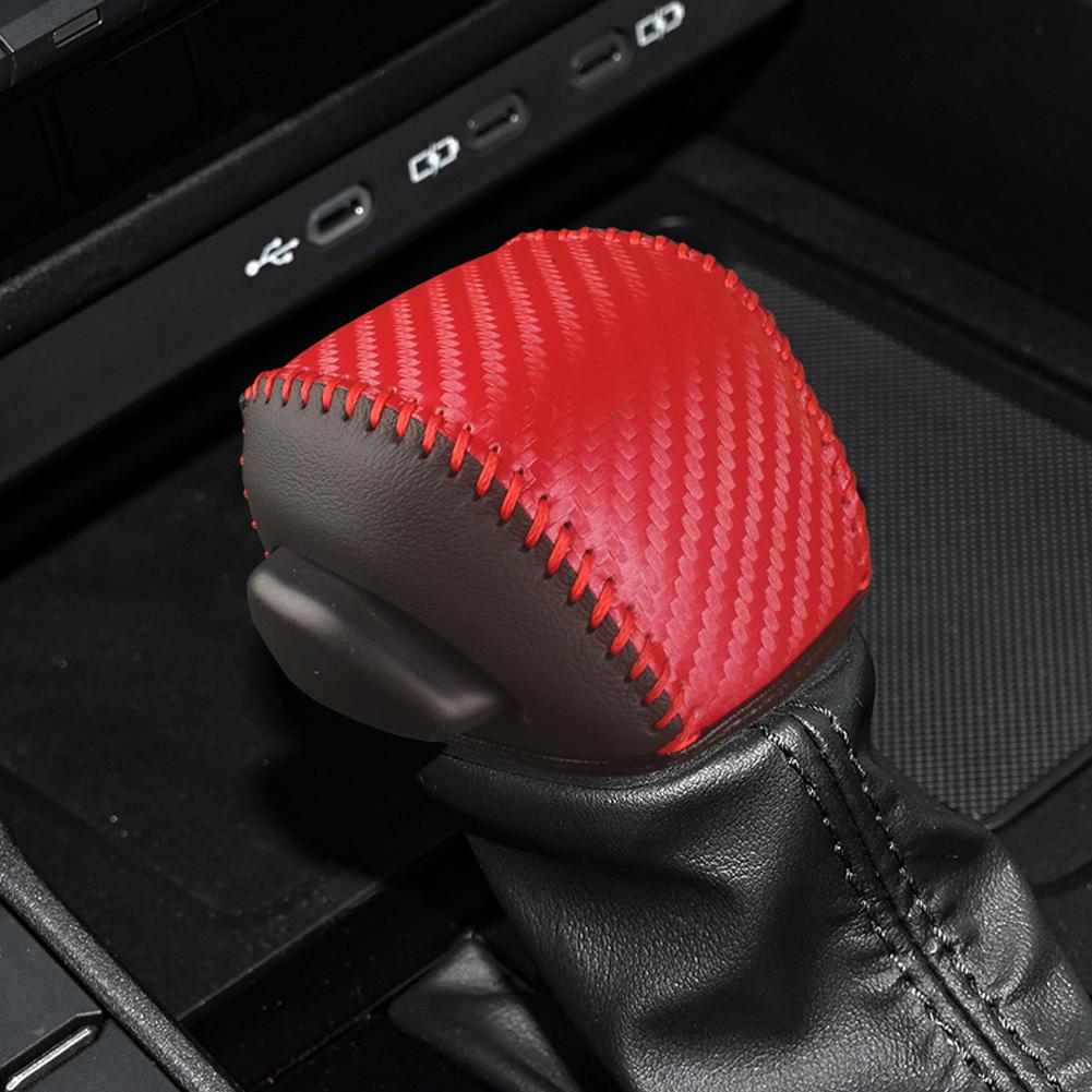 Car Leather Gear Shift Knob Cover Automatic Anti-slip Protector Wear Protection For 2024 Toyota Land Cruiser Prado LC250