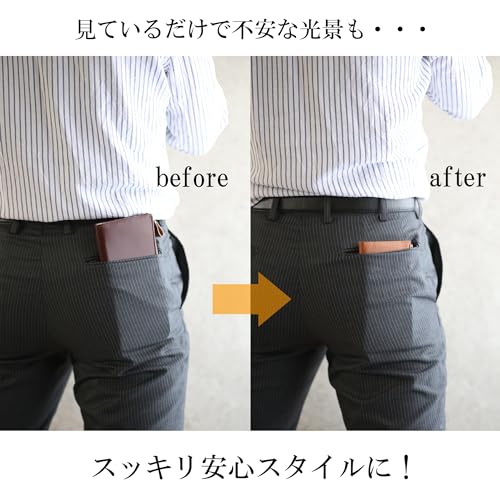[STATUSY] Il Modo ZIP Made In Japan L-shaped Zipper Genuine Leather Women's Men's Small Long Wallet Il Modo Zip (Khaki, Left-handed)