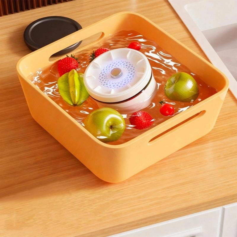Rotatable Fruit and Vegetable Cleaner Washing Device Kitchen Gadget for Easily Food Cleaning