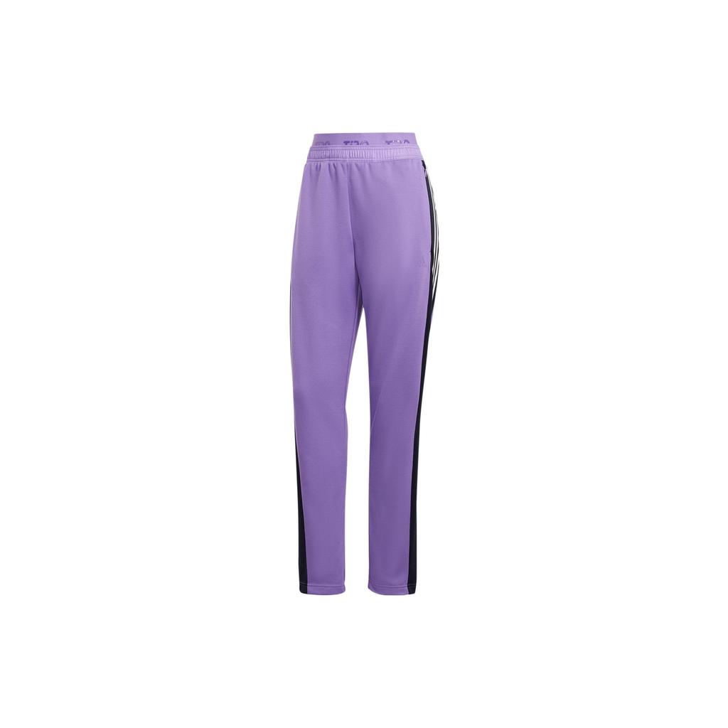 Adidas Side Stripe Printed Casual Sports Pants Women Pants Purple HY3849