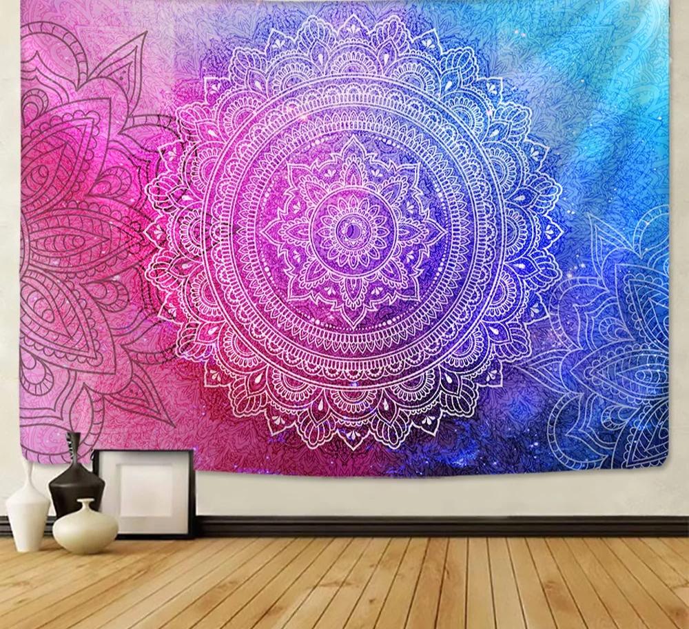 Indian Mandala Tapestry Wall Hanging Sandy Beach Throw Rug Blanket Camping Tent Travel Mattress Bohemian Sleeping Pad Tapestries
