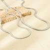 Plated ins minimalist 18K gold snake bone chain necklace stainless steel base versatile stacked wearing high-end jewelry women