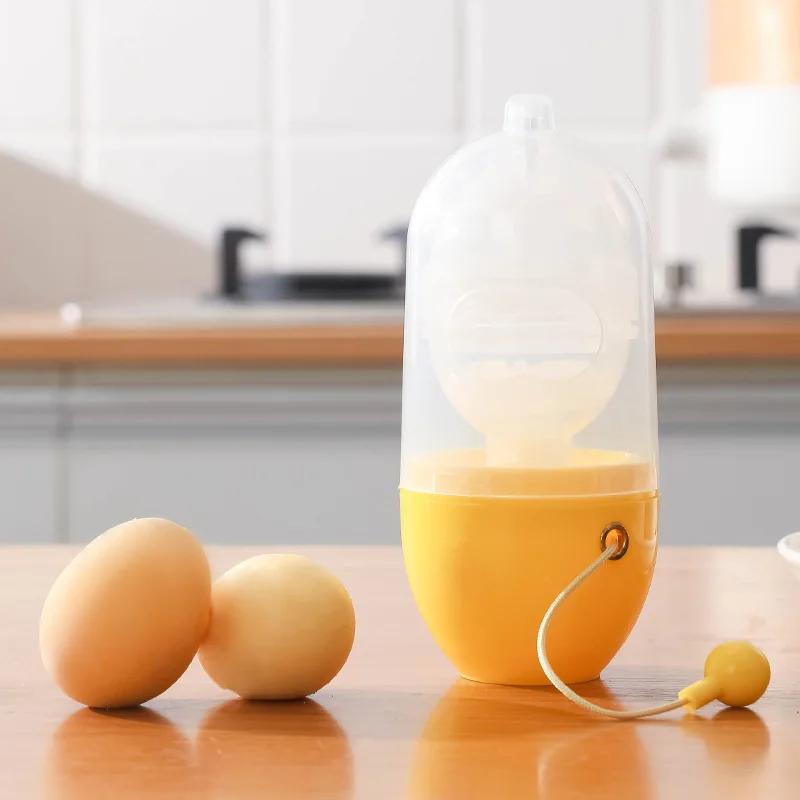 Household Egg Tool Kitchen Accessories Egg Yolk Shaker Egg Puller Scrambler Gadget Manual Mixing Eggs Spin Maker 2025