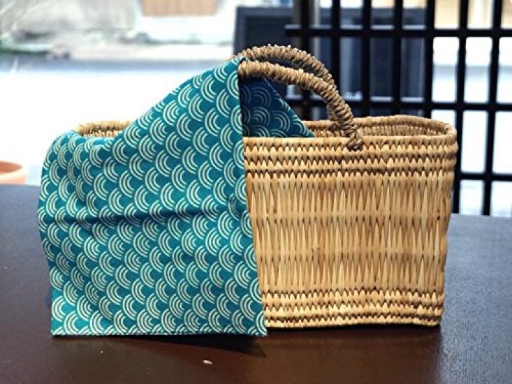 Dyeing Anbo Hand Towel Light Authentic Dyed Cotton Tokuoka Made in Japan 35cm x 100cm "Seigaiha Blue" 100%