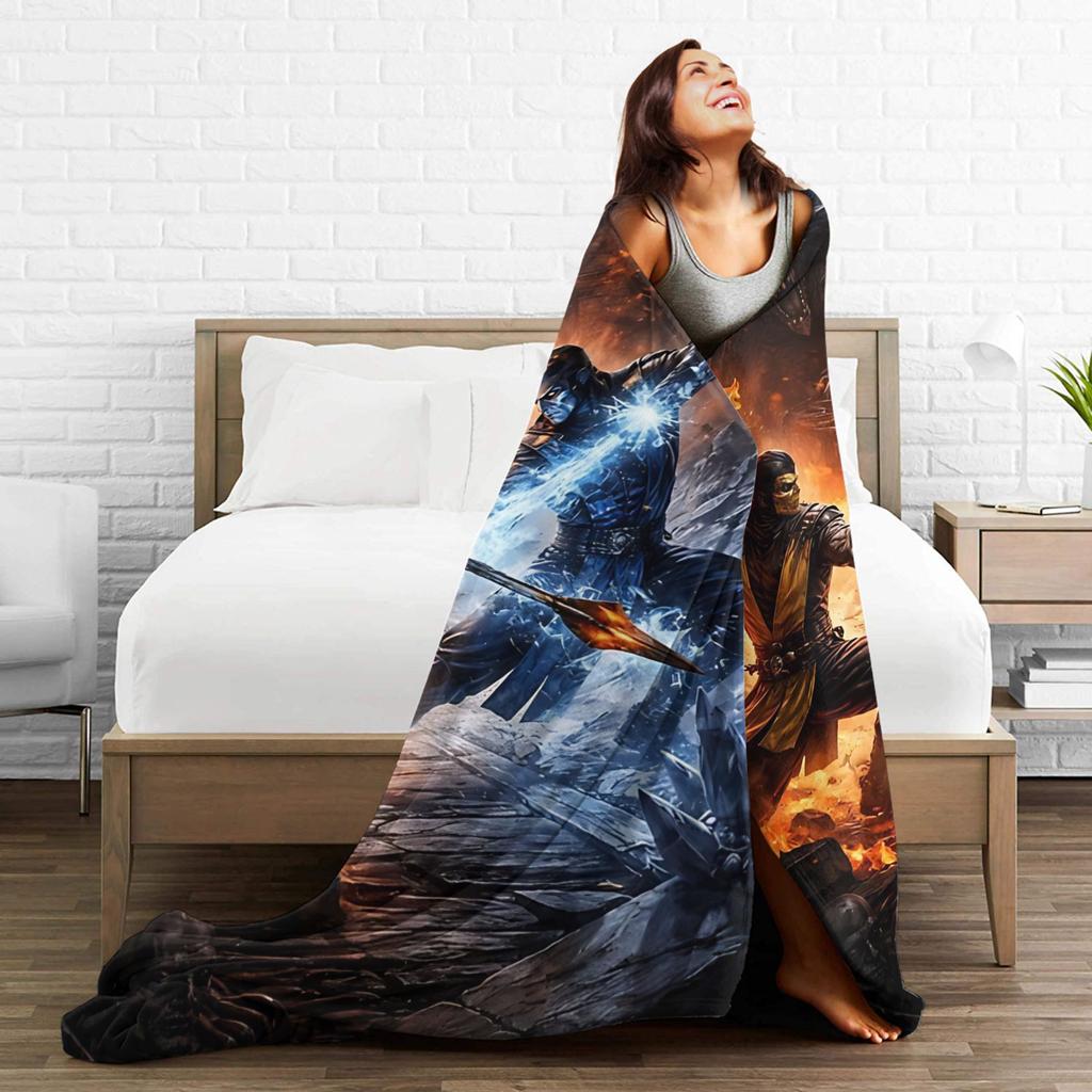 Mortal Kombat II Blanket Fleece Awesome Soft Throw Blanket for Chair Covering Sofa Spring/Autumn