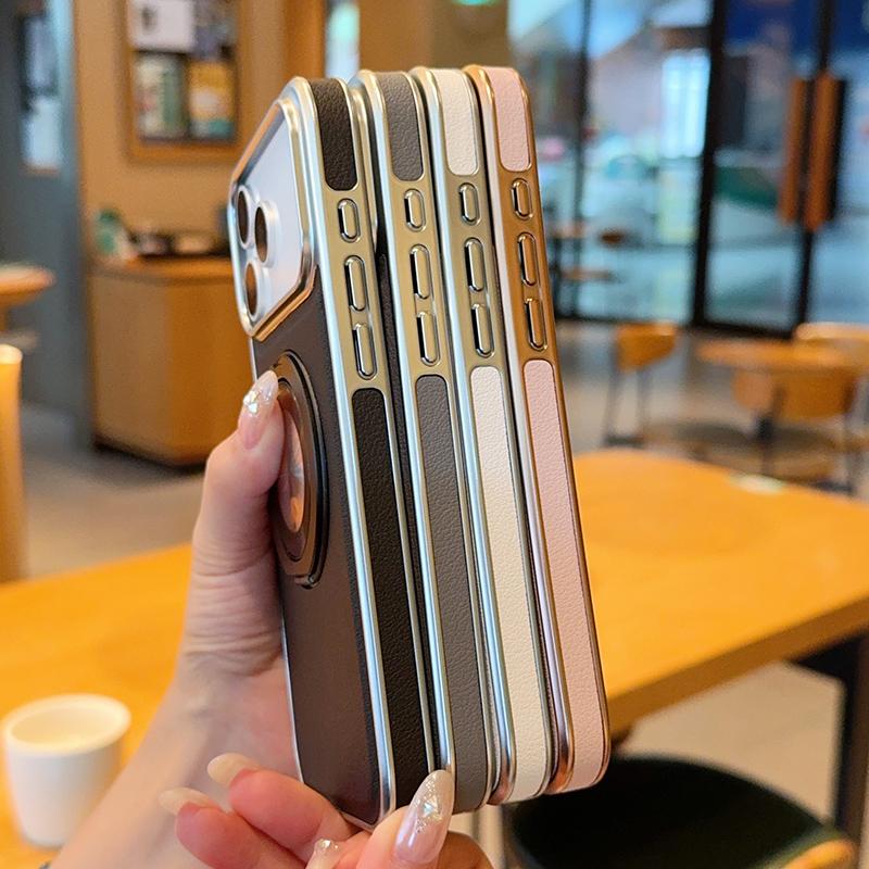 Gear Relieve Stress 360 Rotatable Magnetic Case For iPhone 17 Air 16 15 Pro Max 14 Plus Stand Cover Finger Ring Premium Shell
