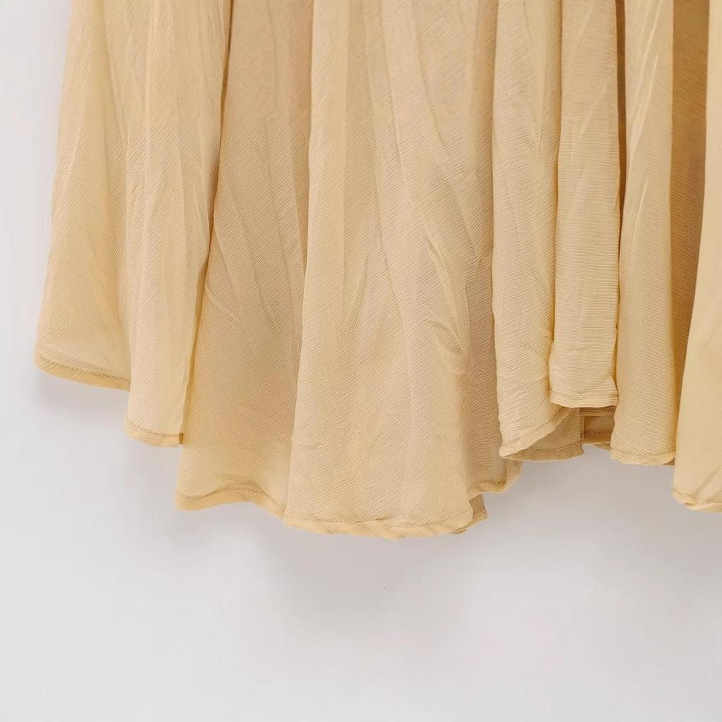 2025 European & American Style High-End Women's Pleated High Waist Slimming Midi Skirt