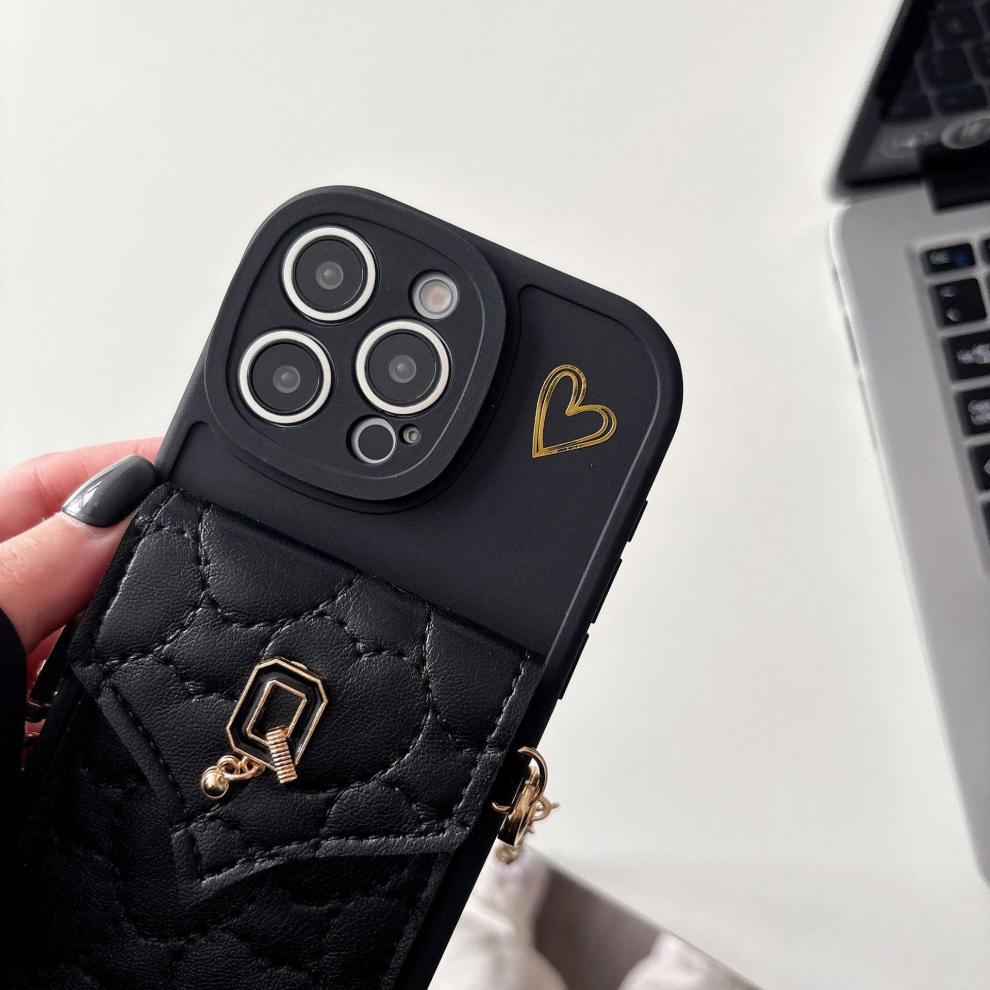 Crossbody Love Card Holder & Coin Purse Case for iPhone 15, 16 & 17 Pro Max
