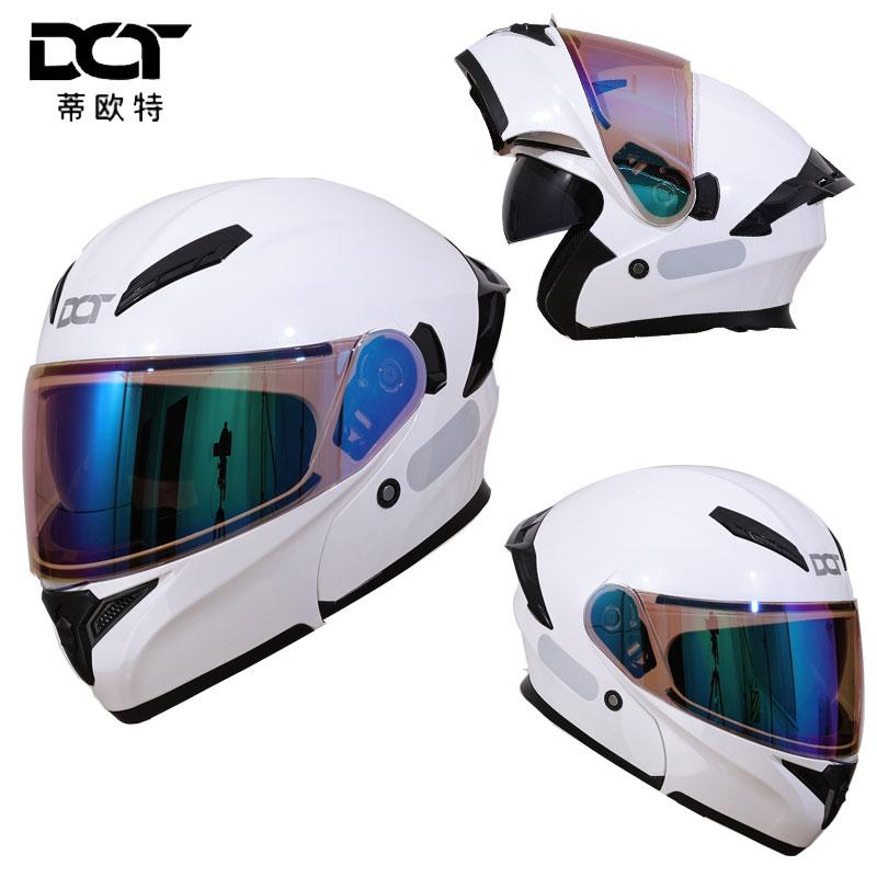 Clamshell Dual Lens Motorcycle Helmet Safety Downhill Flip Up Helmets Professional Motocross Racing Full Face Casco Moto