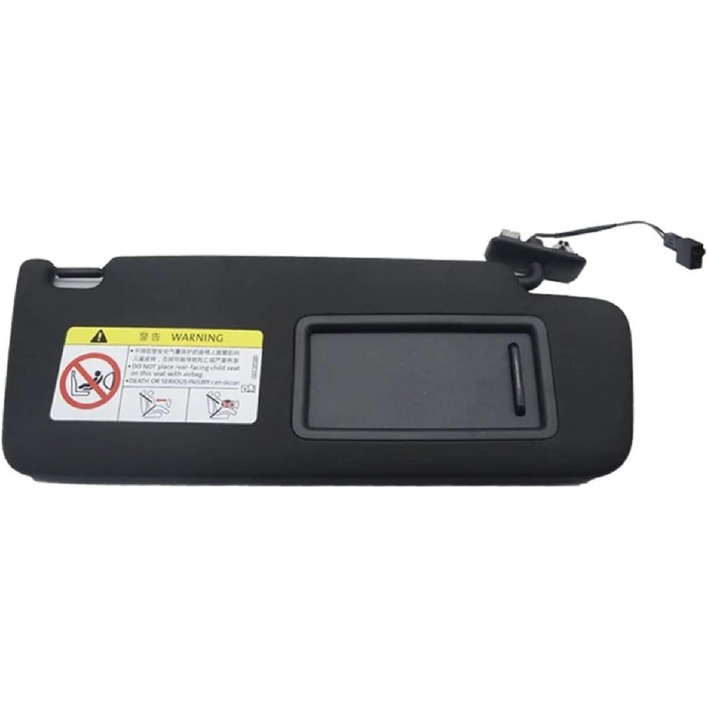 Car Inner Sunvisor Sun Visor Sun Shade with Mirror Light Compatible With Porsche Macan 2014 2015 2016 2017 2018 2019 2020 2021 2022(Front Left Black)