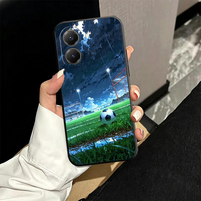 Football Soccer Ball Design Soft Phone Case for Xiaomi Poco X5 X6 X7 X8 Pro Max X3 F7 F8 Ultra M8 M7 M6 M5 Redmi 15 15C 14C 13C