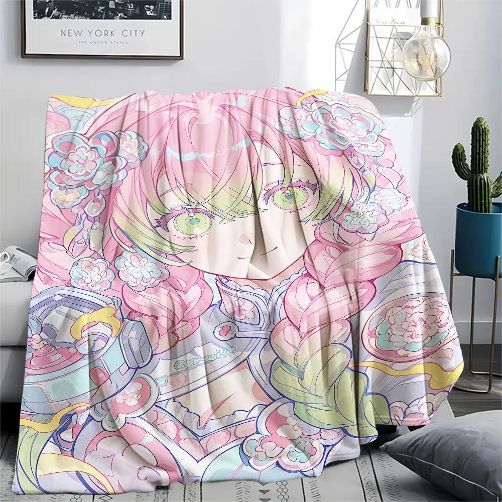 1PC Demon Slayer Print Flannel Blanket, High Quality All Seasons, Home Decor, Warmth and Comfort, Perfect for Christmas Gifts
