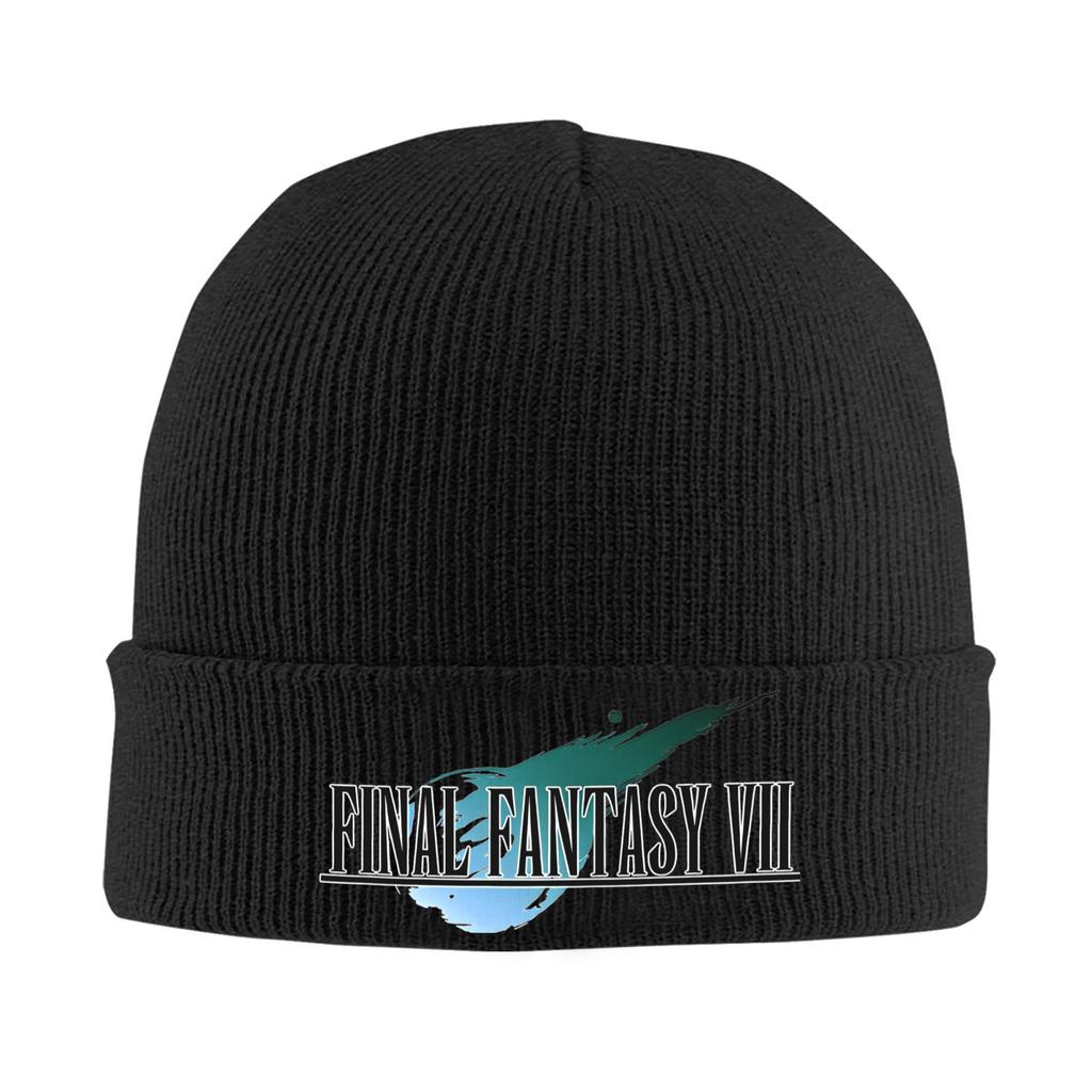 Finals Fantasyed VII Logo Merch Winter Warm Rib Knit Cuffed Beanie For Women Unisex Knitted Caps Game Beanies Skullies