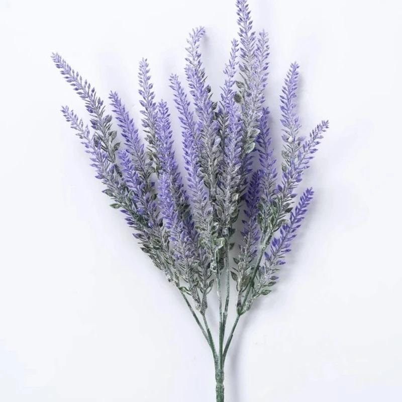

35cm Purple Plastic Artificial Lavender Fake Plant for Wedding Home Room Garden Decorations Bridal Bouquet Photography Props 35cm фиолетовый