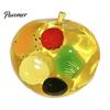 Flexible Sensory Toy Clear Bar Squeeze with Fake Fruit Inside, Stress Relief Shapeable Hand Therapy Stick Toy, Transparent Strip Figdet for