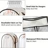 Transparent Canvas Clothing Bag Large Capacity Clothing Dust Cover Cloth Moisture Proof Dust Proof Storage Bag Home Accessories