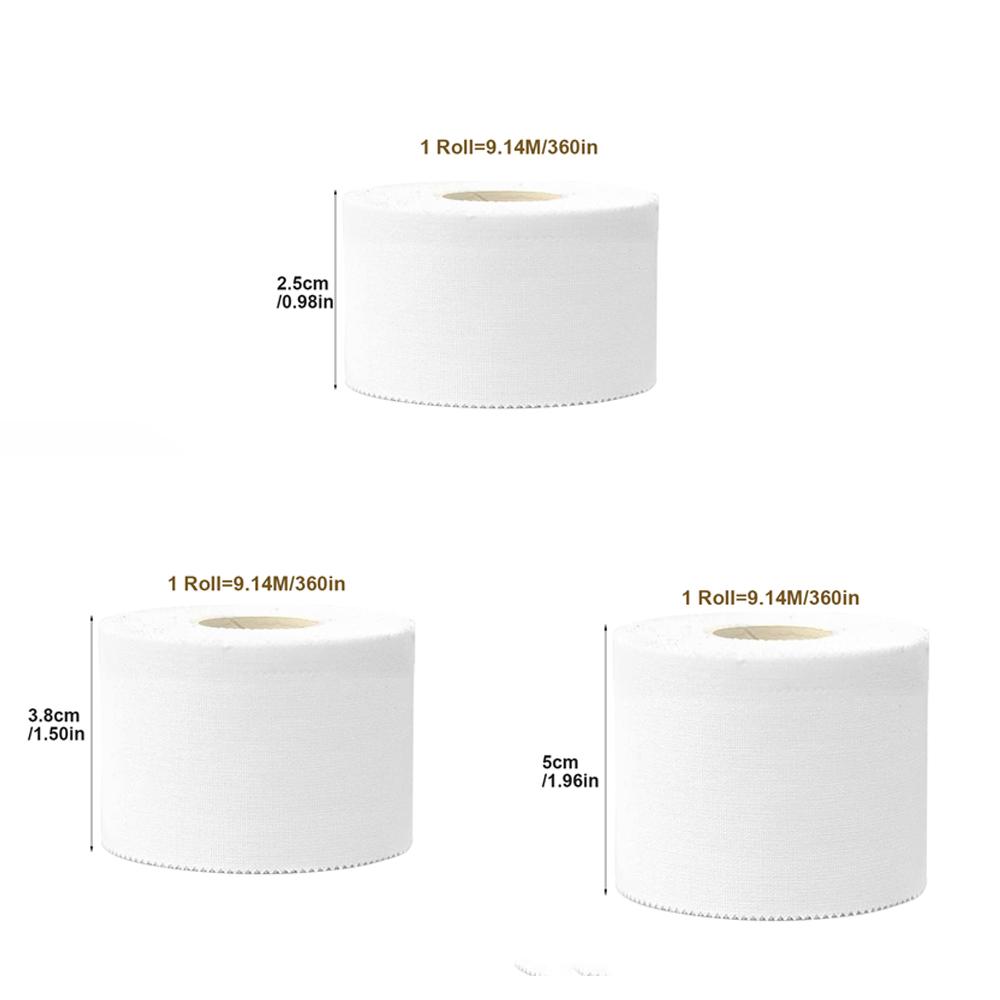 3 Rollen Sporttape Ohne klebrige Rückstände Hautfreundliches Verbandtuch Gaze für Sportler Trainer Workout