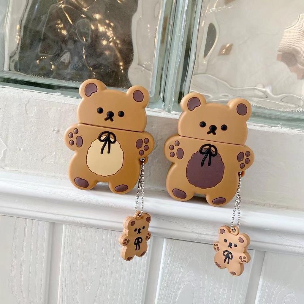 Ins wind creative bear applies to Apple AirPods Pro3 generation protective case 1/2 generation silicone bluetooth headset case