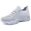 Women's Breathable Knit Mesh Casual Sports Shoes, Lightweight Solid Color European Style Footwear, Available In Large Sizes.