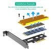 PCIE to NVME Adapter M.2 NVMe To PCIe 3.0 4X Expansion Card Risers with Bracket Card for 2242 2260 2280 M.2 NVME