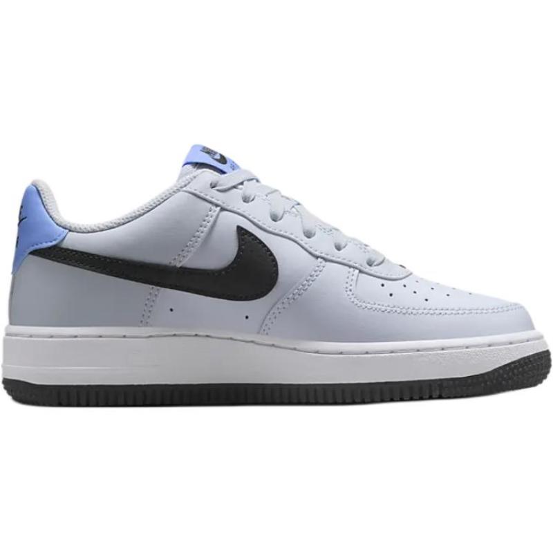 Nike Air Force 1 Slip Resistant Abrasion Resistant Low top Kids' Skateboarding Shoes White Black Sneakers FV5948-003