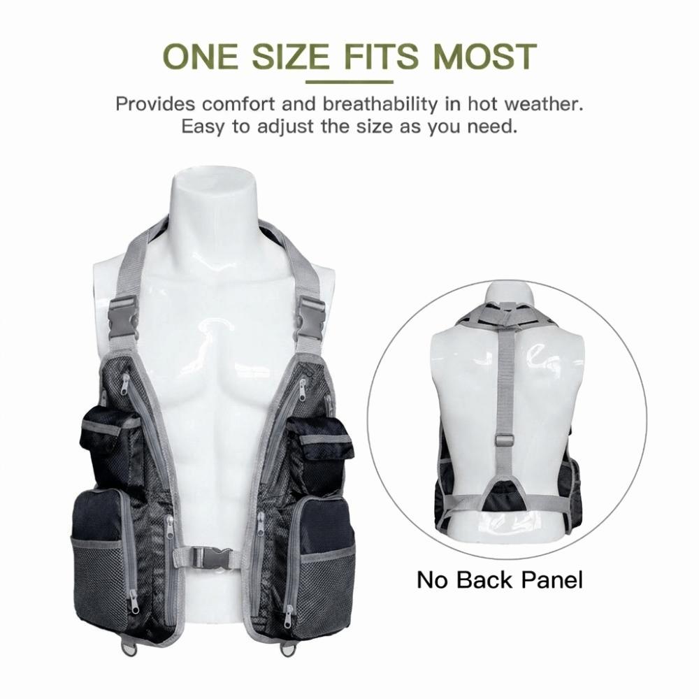 Quick Dry Fishing Waistcoat Multiple Pockets Fly Fishing Vest Fishing Vest  Outdoor Enthusiasts