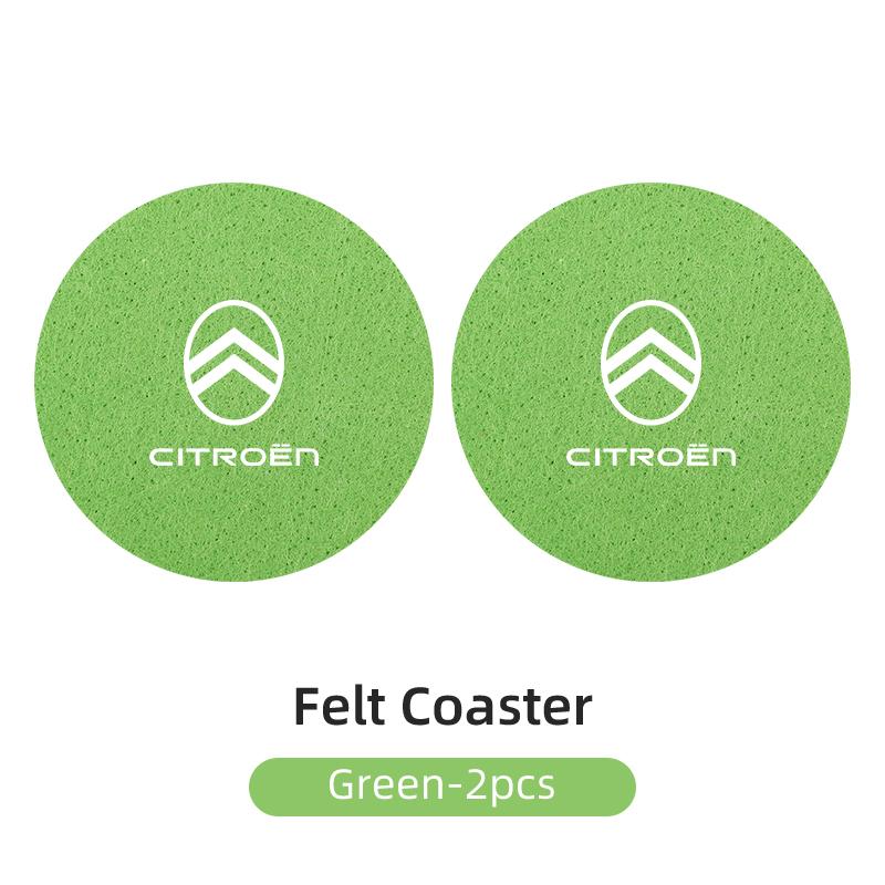 

2PCS Car Coasters Insert Cup Holder Coaster Drinks Mat For Citroen C3 C4 C5 C1 C2 Berlingo Celysee Cactus Picasso Accessories